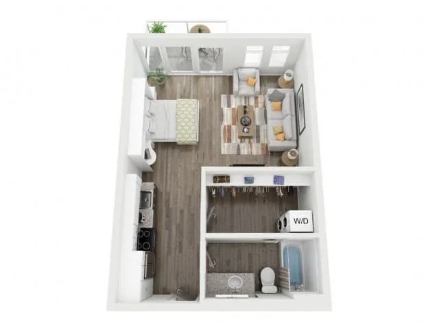 Milwaukee County apartments for rent - image - Studio / 1 Bath - 540 SF