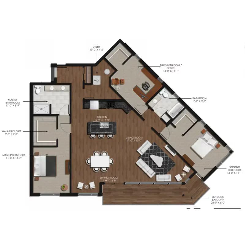 Milwaukee County apartments for rent - image - forge-and-flare-oak-creek-wi-floorplan.jpg