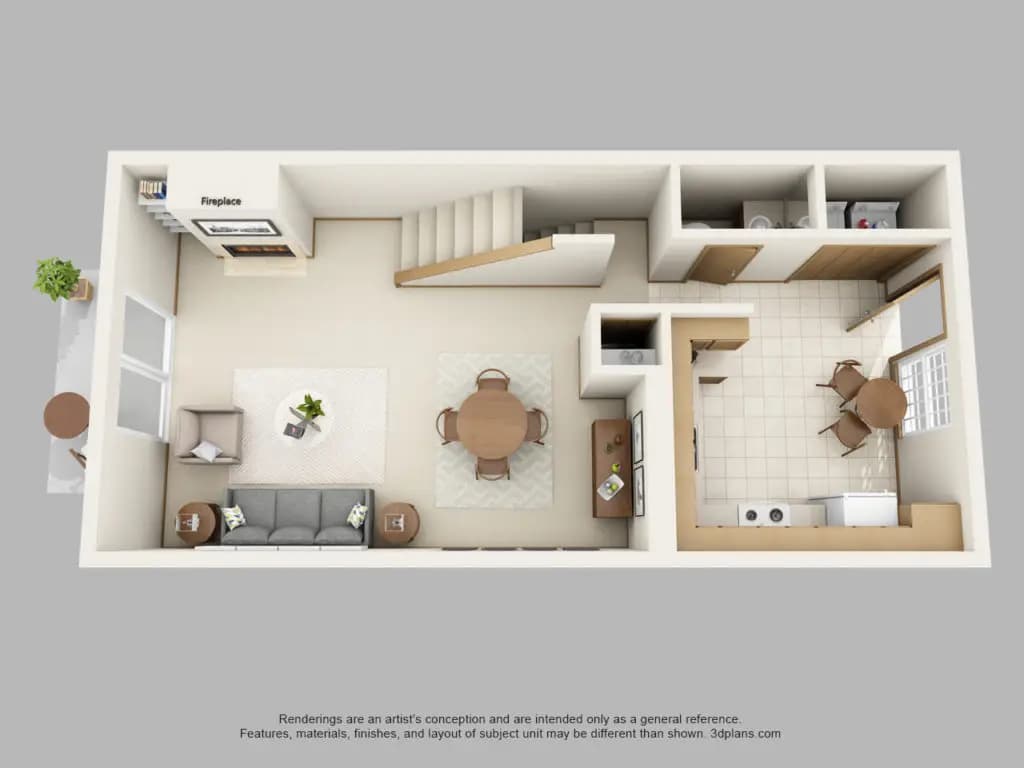 Milwaukee County apartments for rent - image - Gables_Carlyle_2x2and-half_TH_1st_Floor-3D-for-Web-1024x768.jpg