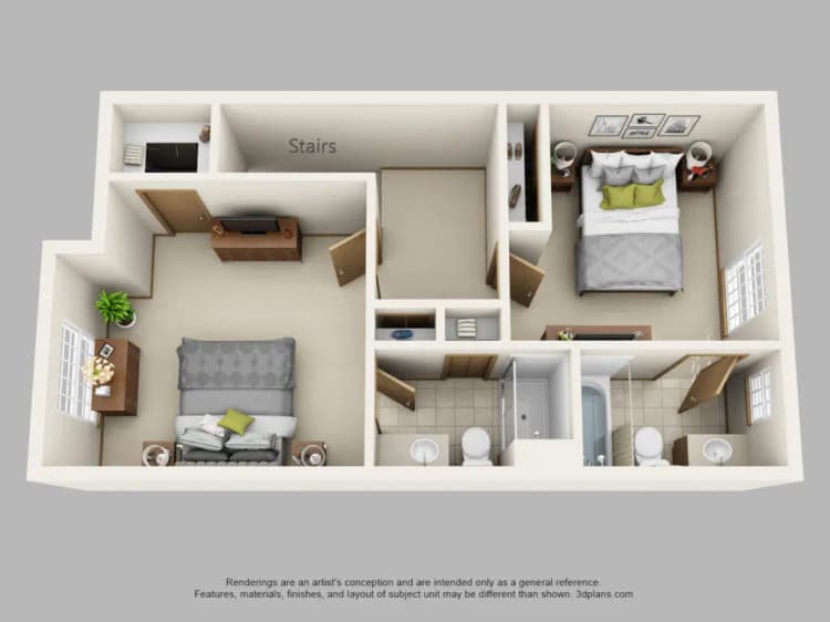 Milwaukee County apartments for rent - image - Gables_Carlyle_2x2and-half_TH_2nd_Floor-3D-for-Web-1024x768.jpg