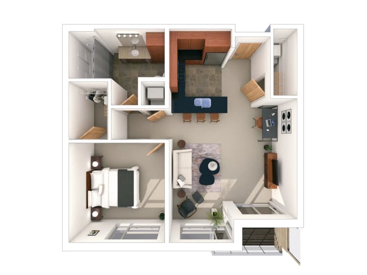 Milwaukee County apartments for rent - image - 1 Bed / 1 Bath - 841 SF