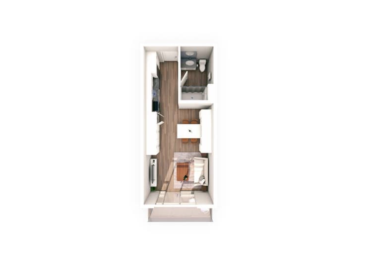 Milwaukee County apartments for rent - image - Studio / 1 Bath - 414 SF