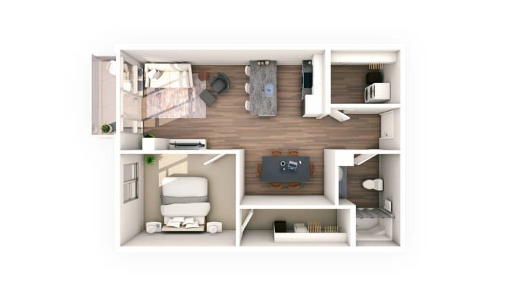 Milwaukee County apartments for rent - image - 1 Bed + Den / 1 Bath - 738 SF