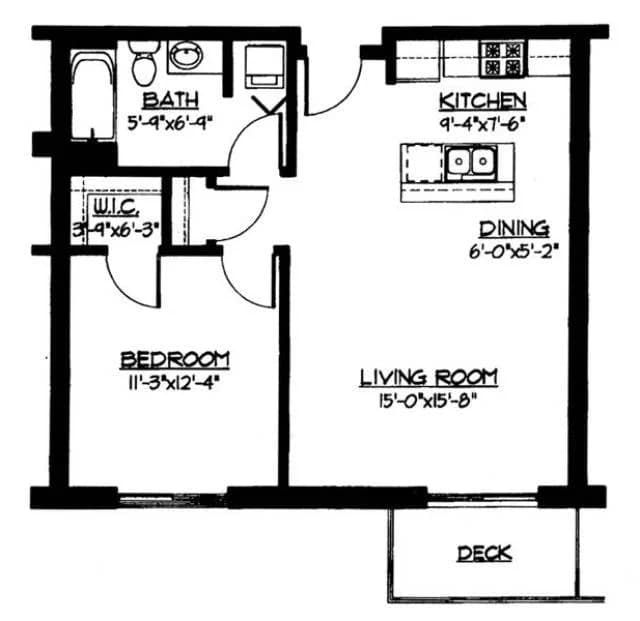 Milwaukee County apartments for rent - image - 1 Bed / 1 Bath - 692 SF