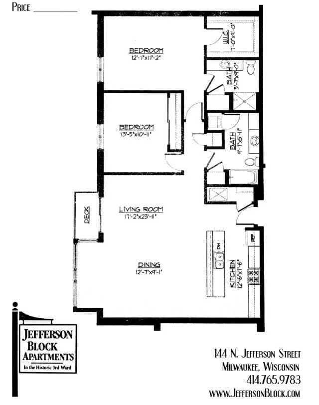 Milwaukee County apartments for rent - image - 2 Bed / 2 Bath - 1,508 SF