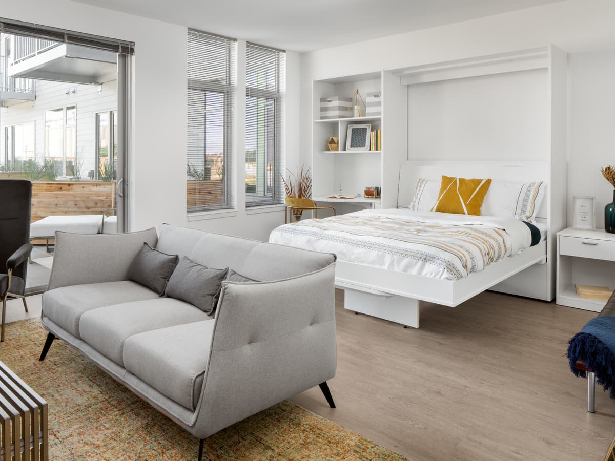 Milwaukee County apartments for rent - image - Studio - 540 SF - Murphy Bed & Living