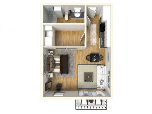 Milwaukee County apartments for rent - image - Studio / 1 Bath - 540 SF