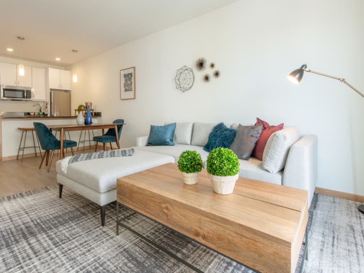 Milwaukee County apartments for rent - image - 1 Bed / 1 Bath - 702 SF - Living & Kitchen