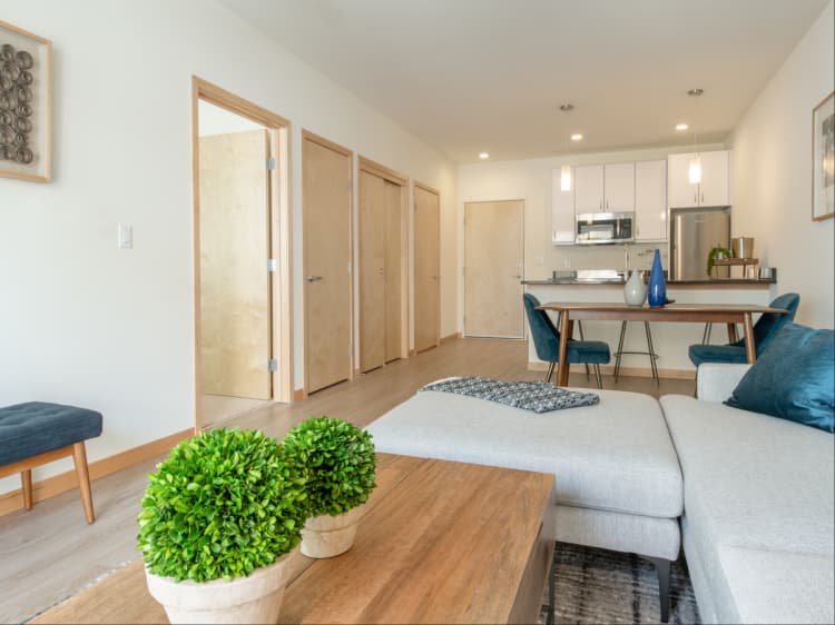 Milwaukee County apartments for rent - image - 1 Bed / 1 Bath - 702 SF - Living & Kitchen