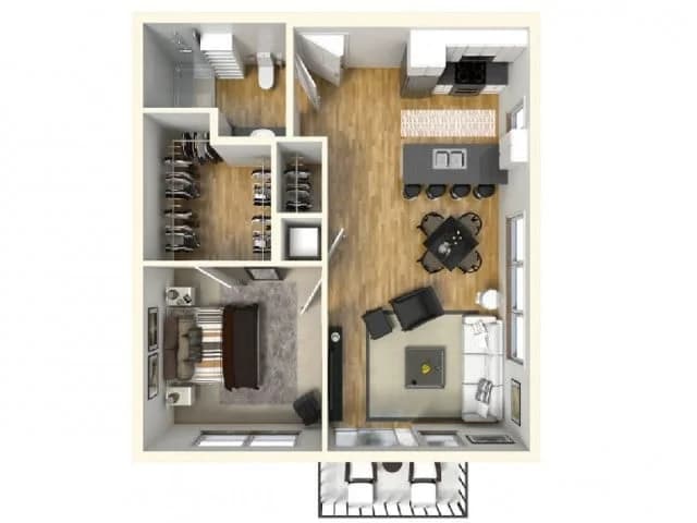 Milwaukee County apartments for rent - image - 1 Bed / 1 Bath - 652 SF