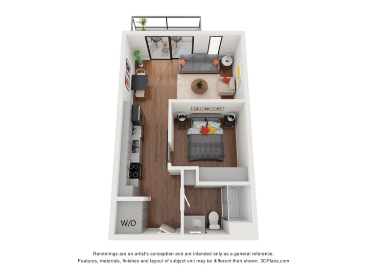 Milwaukee County apartments for rent - image - Equinox - 1 BD / 1 BA - 584 SF