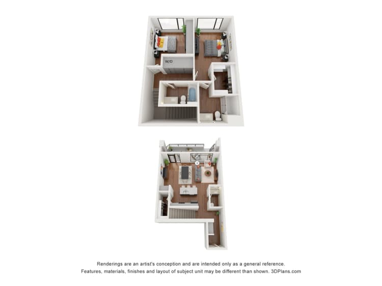 Milwaukee County apartments for rent - image - Buca Townhome - 2 BD / 2.5 BA - 1,451 SF