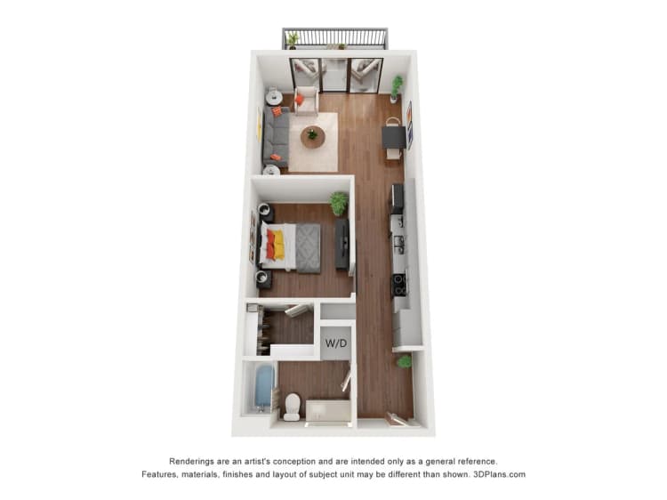 Milwaukee County apartments for rent - image - Nova Solstice 1 BD / 1 BA Floor Plan