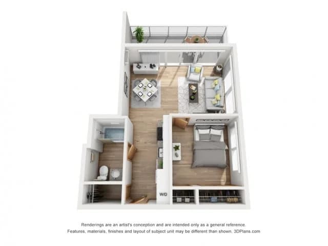 Milwaukee County apartments for rent - image - Water - 1 Bed / 1 Bath - 608 SF