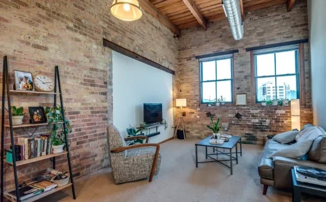 Milwaukee County apartments for rent - image - Historic Fifth Ward Lofts - Tv lounge.webp
