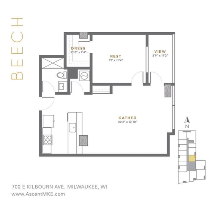 undefined apartments for rent - image - Beech - 1 BD / 1 BA - 777 SF