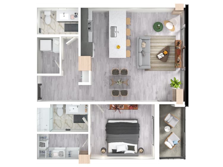 undefined apartments for rent - image - Maple - 1 BD / 1.5 BA - 935 SF