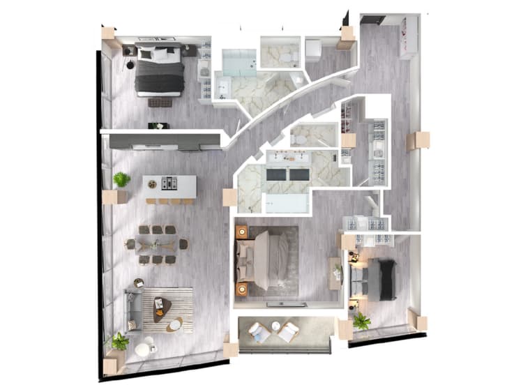 undefined apartments for rent - image - Spruce - 3 BD / 2 BA - 1,999 SF