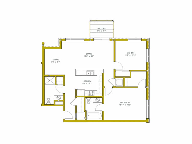 undefined apartments for rent - image - Floor Plan With Measurements