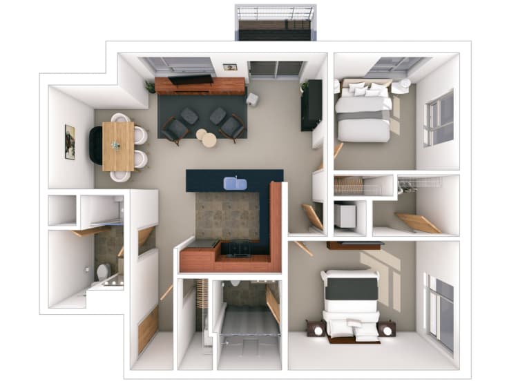 undefined apartments for rent - image - 2 Bed / 2 Bath - 1,163 SF