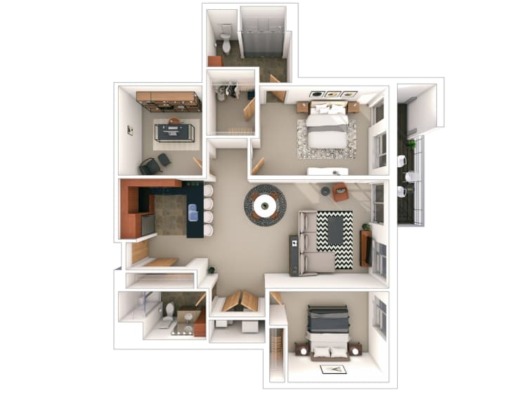 undefined apartments for rent - image - 2 Bed + Den / 2 Bath - 1,510 SF