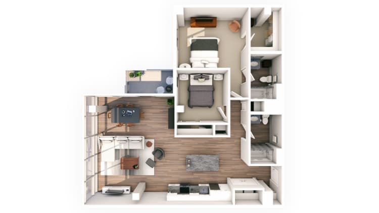 undefined apartments for rent - image - 2 Bed / 2 Bath - 1,231 SF