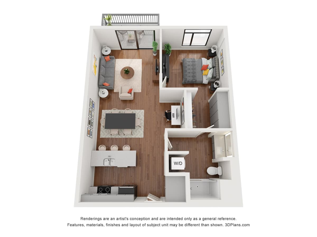 undefined apartments for rent - image - Gemini (variation) 1 Bedroom, 1 Bathroom - 869 SF