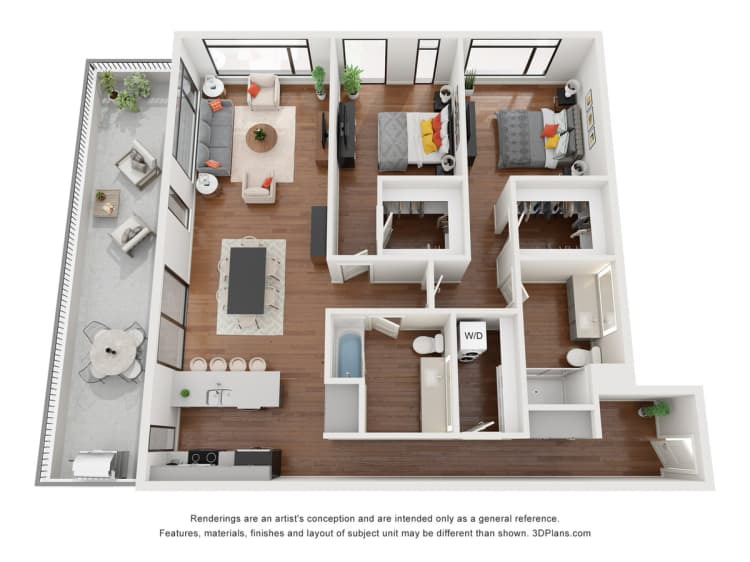 undefined apartments for rent - image - Libra - 2 BD / 2 BA - 1,511 SF