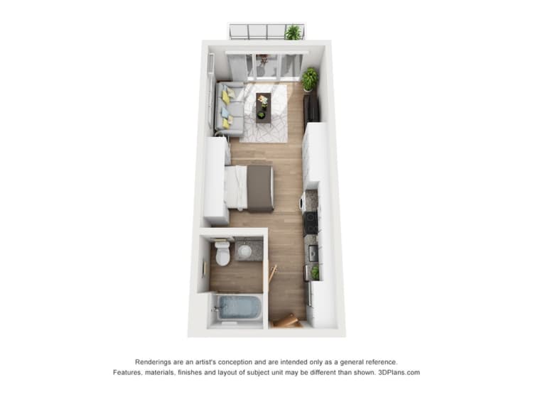 undefined apartments for rent - image - Rhythm's furnished studio apartment is a minimalist's dream. Plenty of storage, simple furnishings, and close proximity to Milwaukee's Water St. and Brady St. entertainment districts.